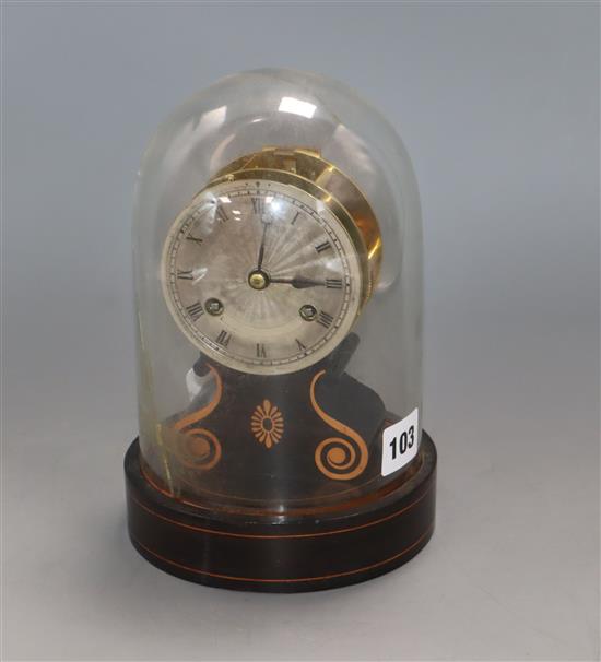 A mid-19th century French mantel clock by Paul Garnier, Paris, H 21cm (overall)